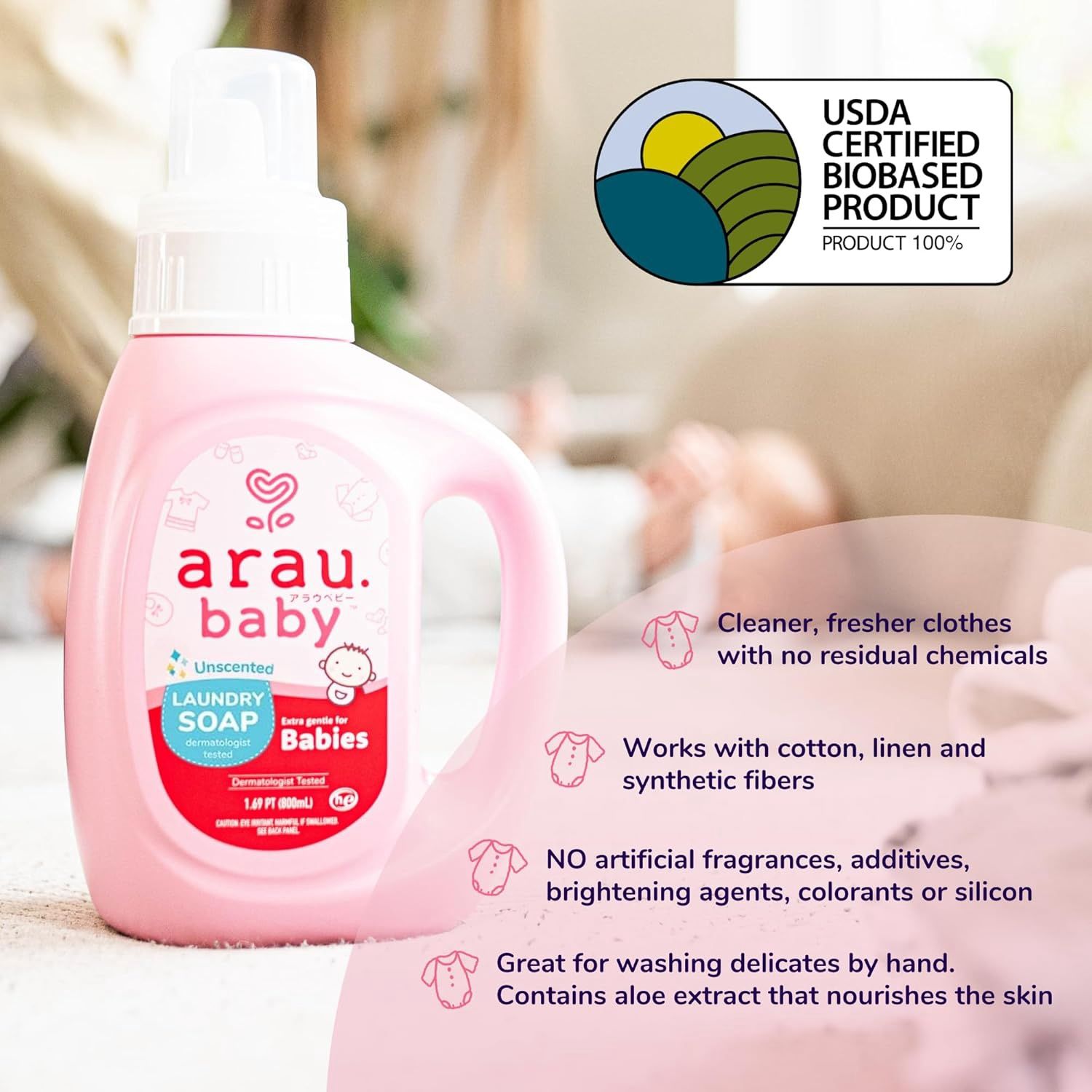Arau.Baby Laundry Soap Unscented 800ml