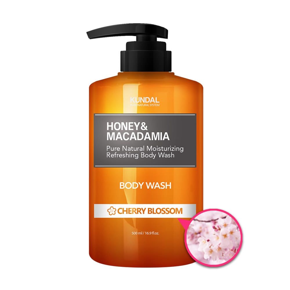 Kundal Honey &amp; Macadamia Pure Body Wash - Cherry Blossom 500ml