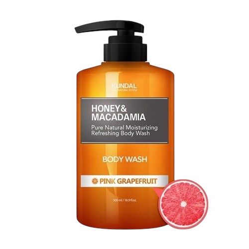 Kundal Honey &amp; Macadamia Pure Body Wash -  Pink Grapefruit 500ml