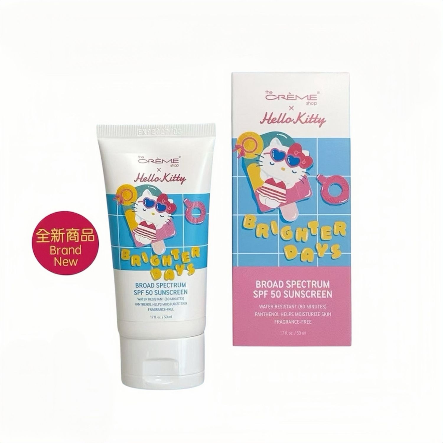 TCS Sanrio Hello Kitty Brighter Days SPF50 Chemical Sunscreen 50ml