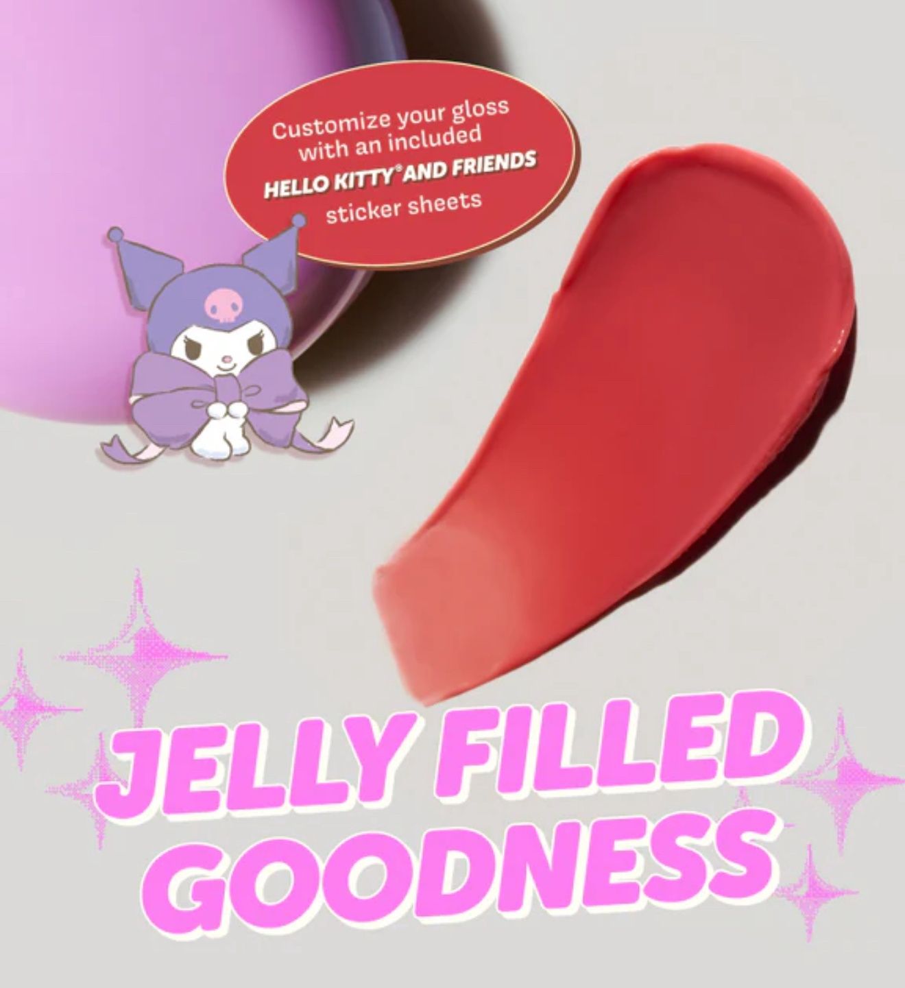TCS Sanrio Kuromi Gloss Jelly Lip Glaze (Apricot)