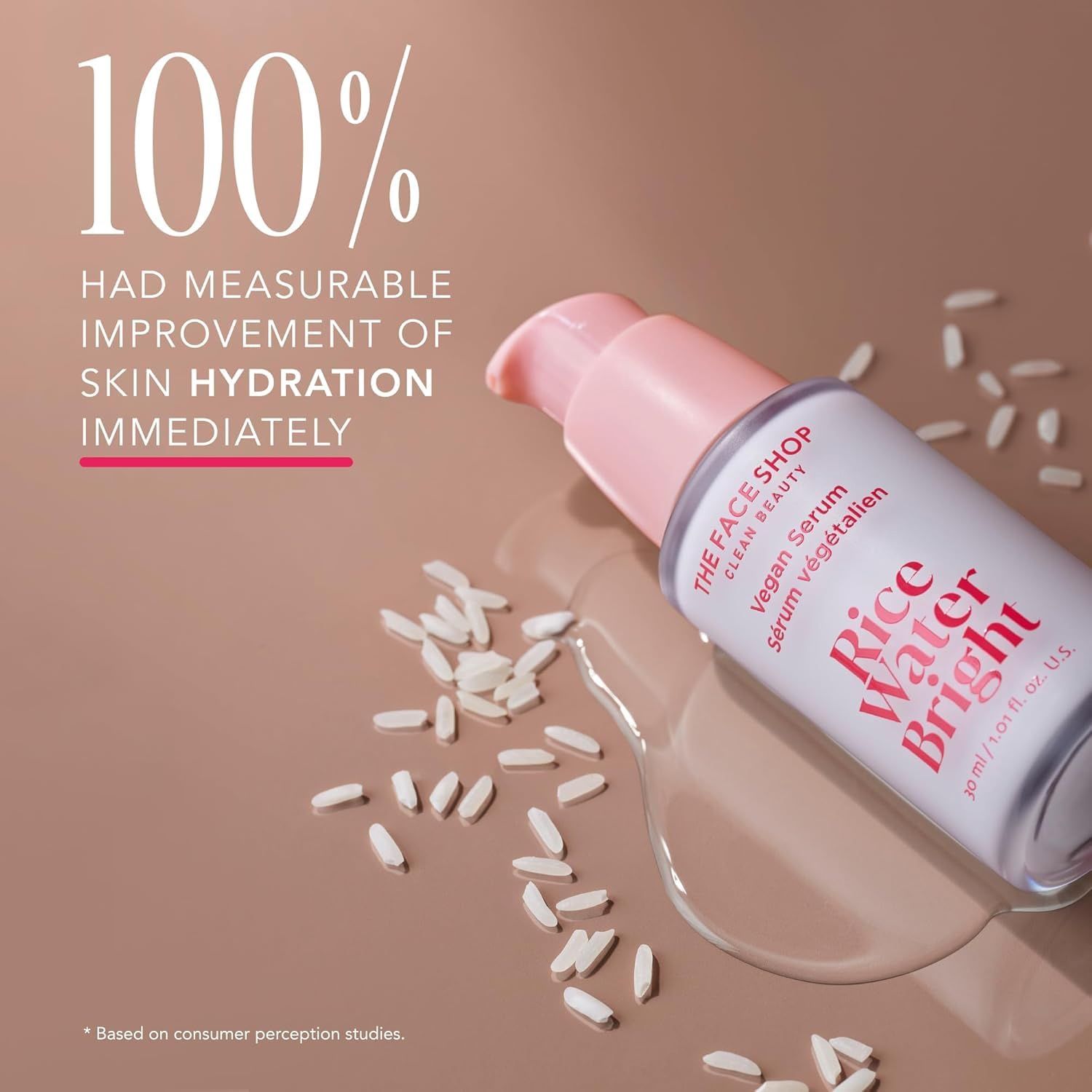 The Face Shop Clean Beauty Rice Water Bright Vegan Serum 30ml