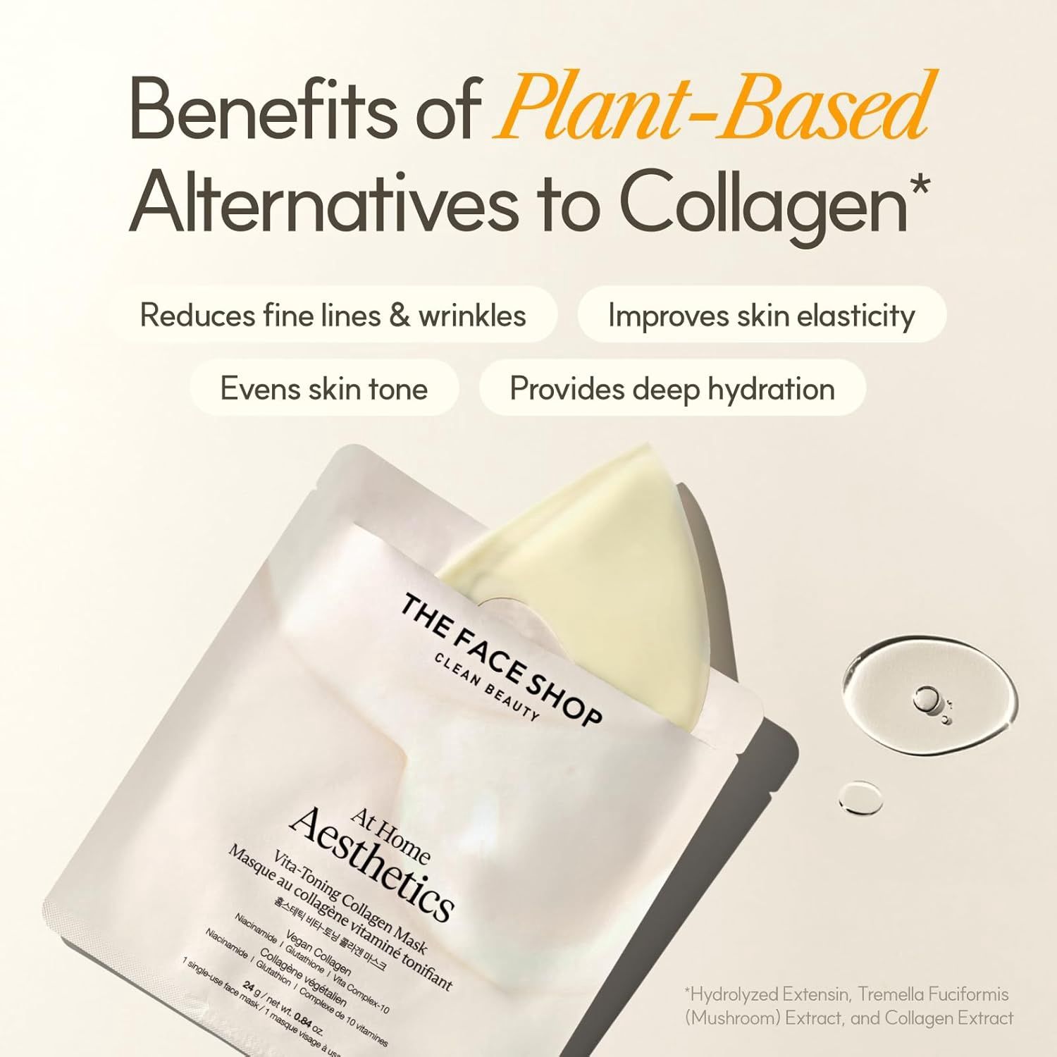 The Face Shop At Home Aesthetic Vita-Toning Collagen Mask 4pcs/Box