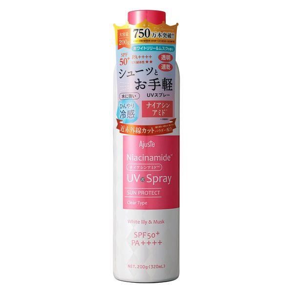 Ajuste Niacinamide Quick-Drying Cool Sun Spray White Lily and Musk Fragrance SPF50+ PA++++ 200ml