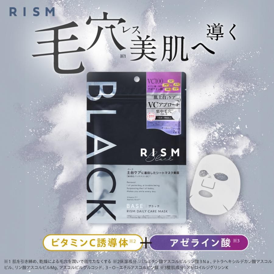 RISM Daily Base Care Mask 7pcs -Black