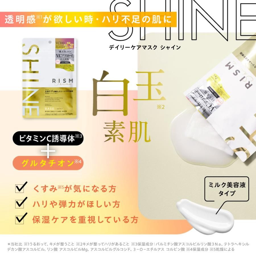 RISM Daily Base Care Mask 7pcs - Shine