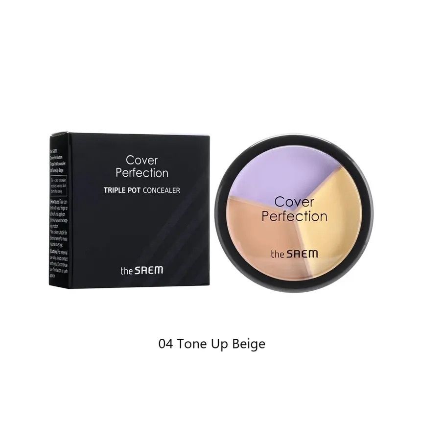The Saem Perfection Triple Pot Concealer #04 Tone Up Beige