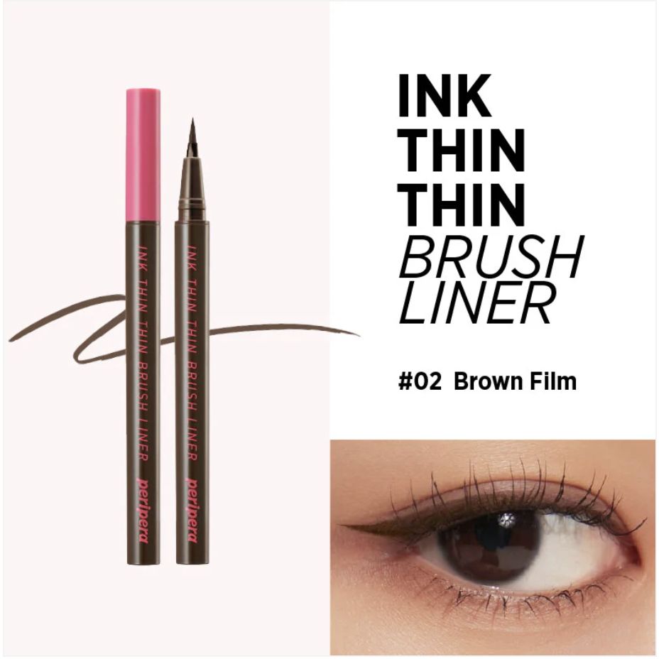 Peripera Ink Thin Thin Brush Liner #02 Brown Film