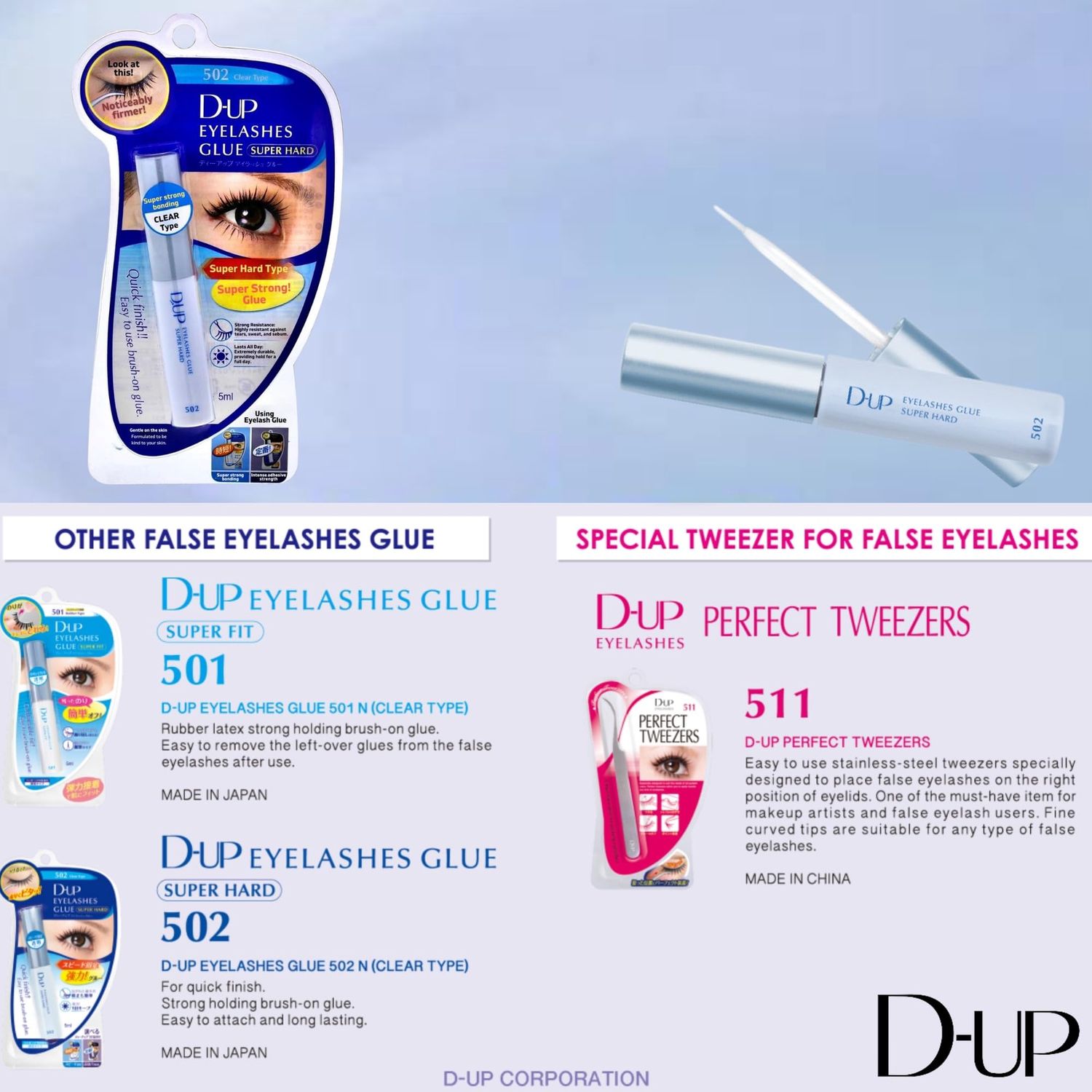 DUP Eyelashes Fixer Super Hard 502 Clear