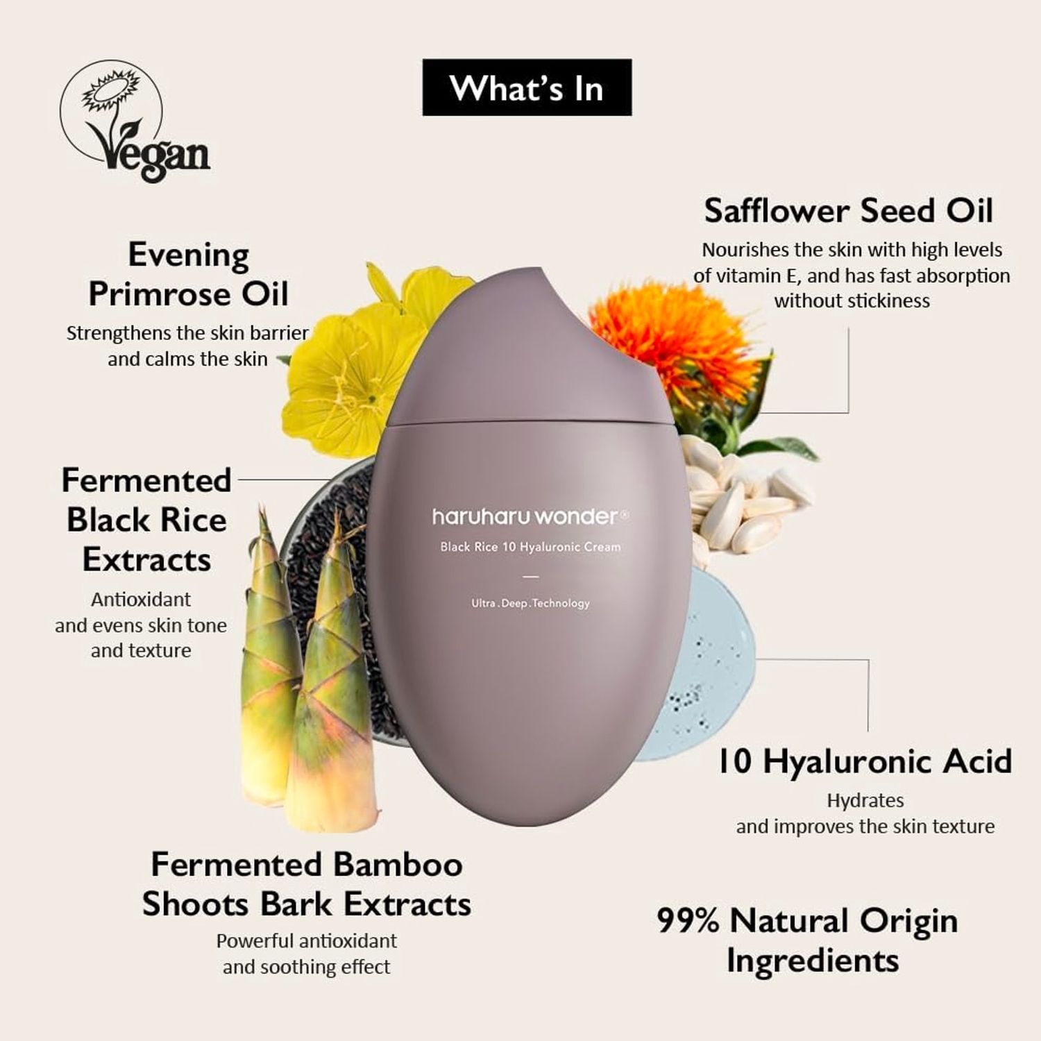 Haruharu Wonder Black Rice 10 Hyaluronic Cream 50ml