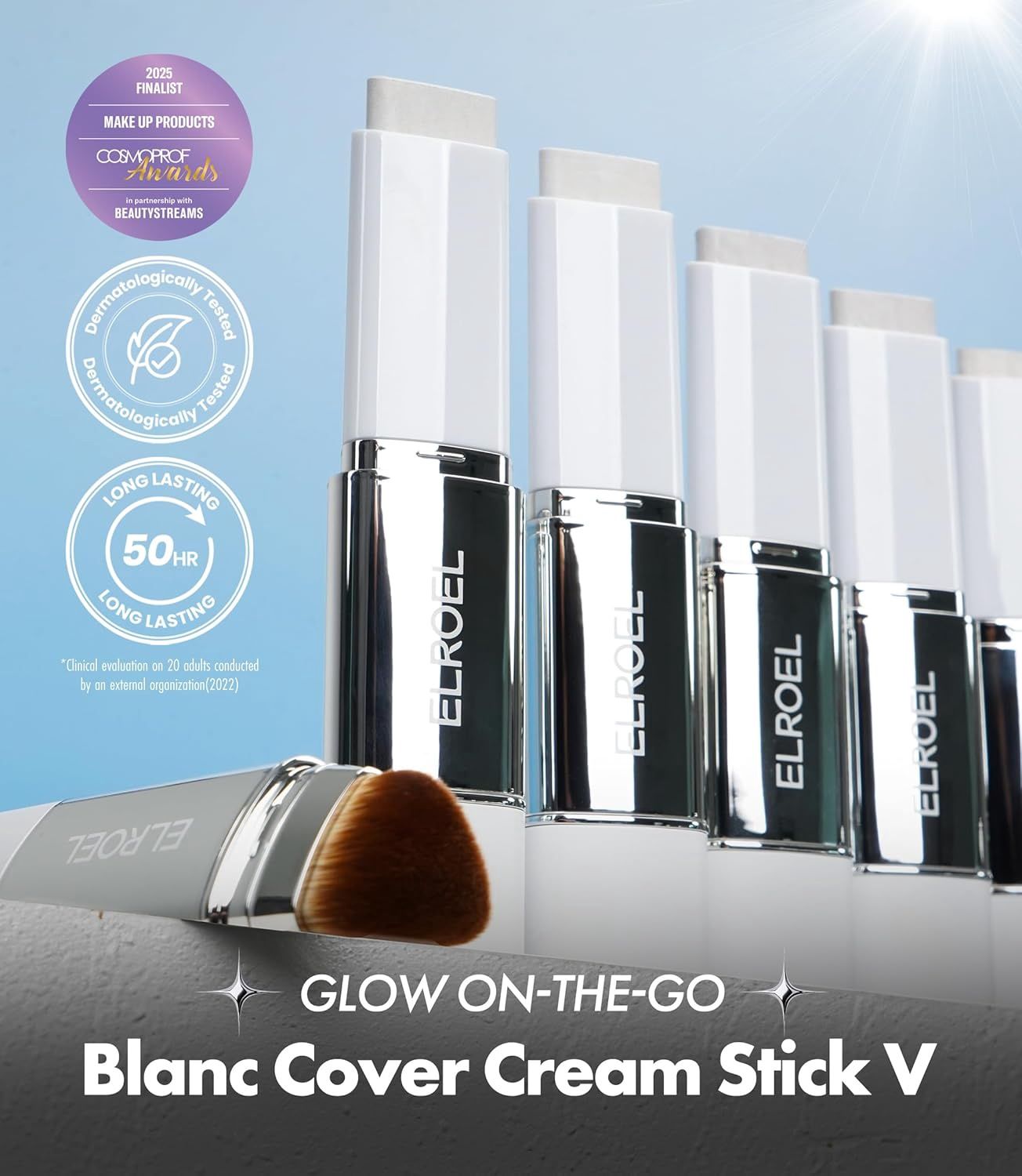 ELROEL Blanc Cover Cream Stick V White 201 (Light)