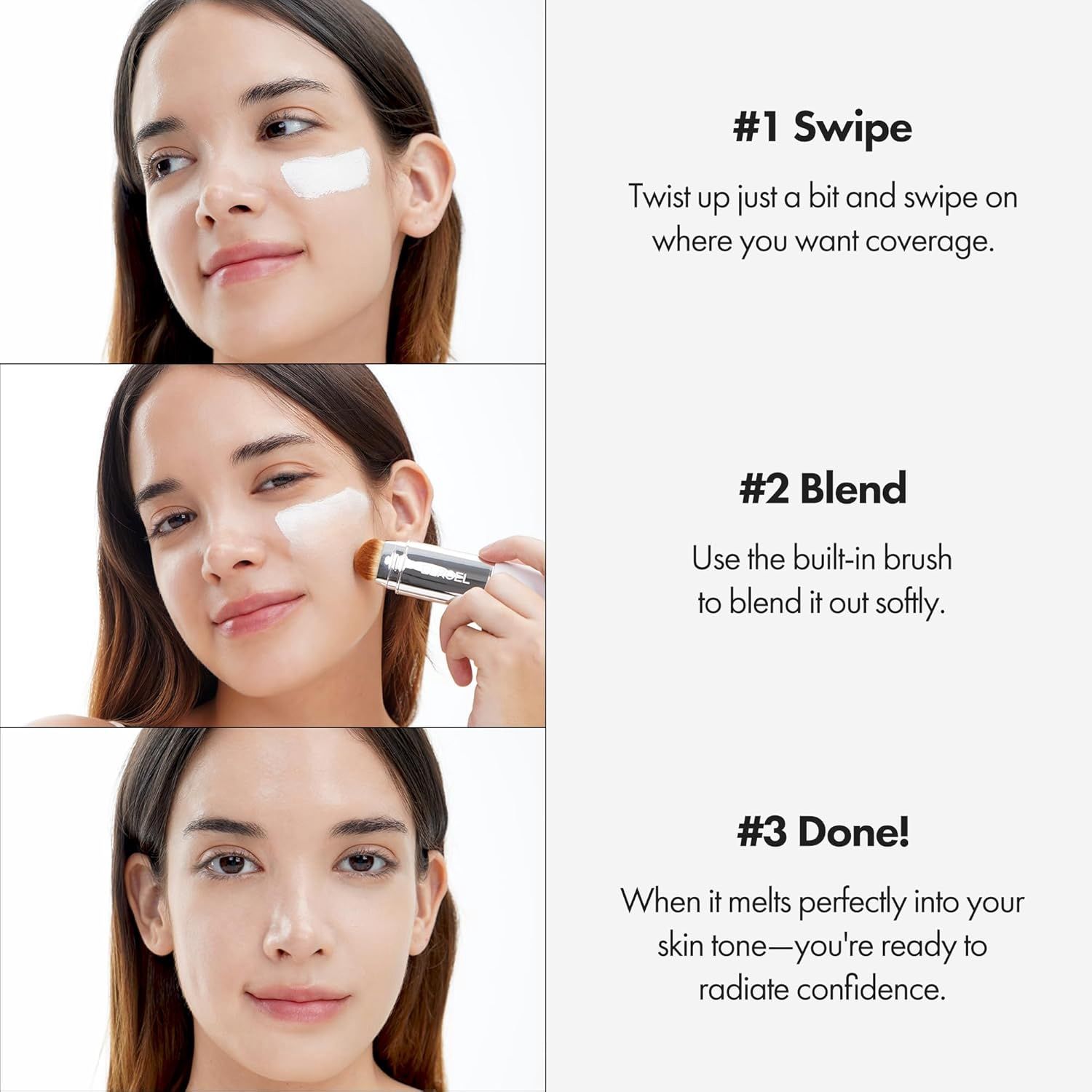 ELROEL Blanc Cover Cream Stick V White 201 (Light)
