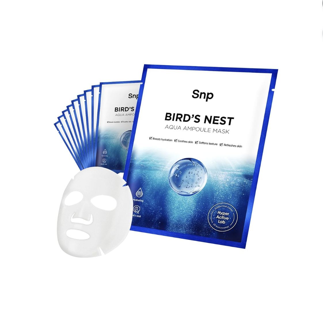 SNP Bird’s Nest Aqua Ampoule Mask 10pcs/Box