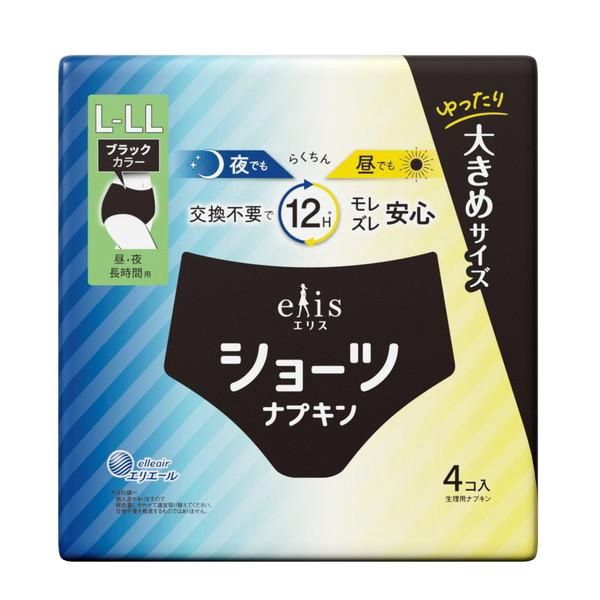 Elleair Elis Sanitary Shorts L-LL Black 4P