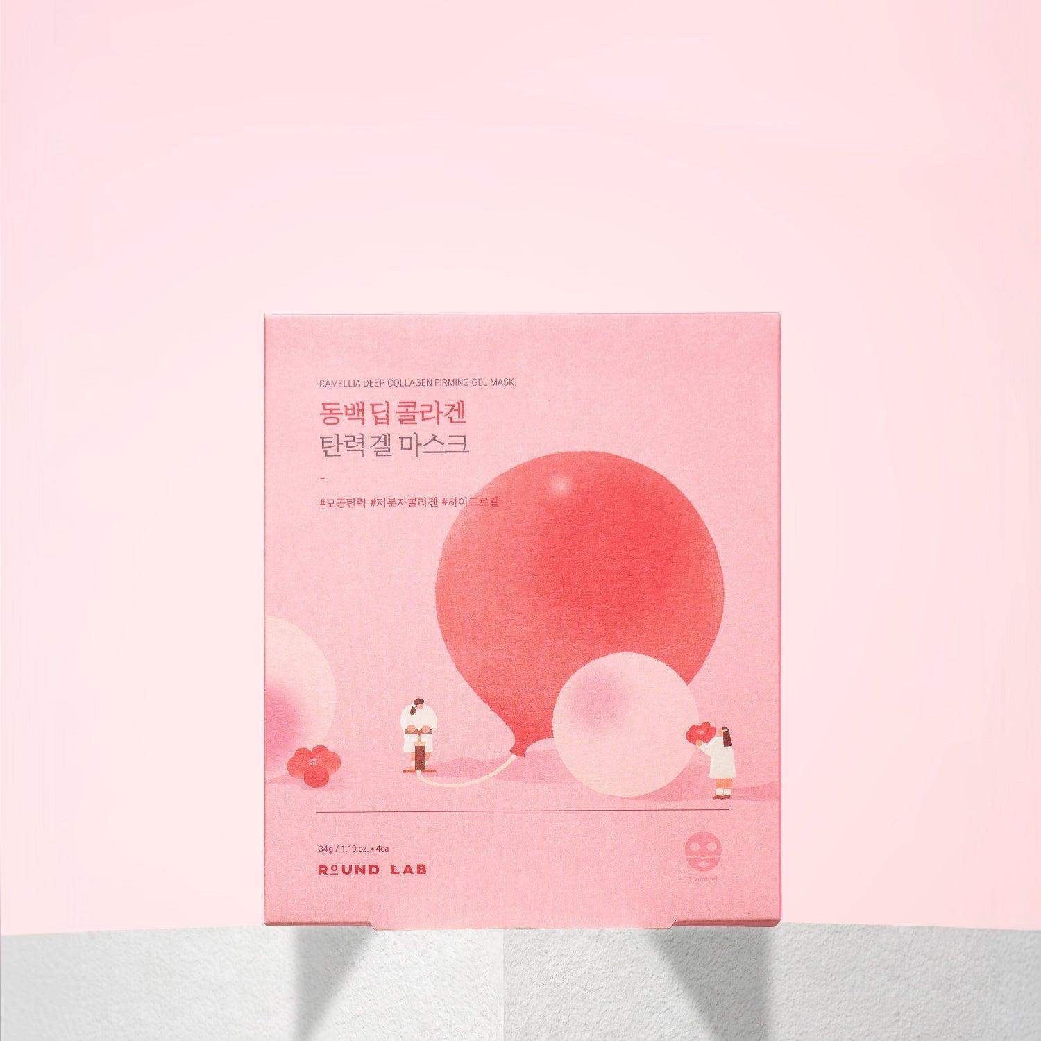 Round Lab Camellia Deep Collagen Firming Gel Mask 4 Sheets/Box