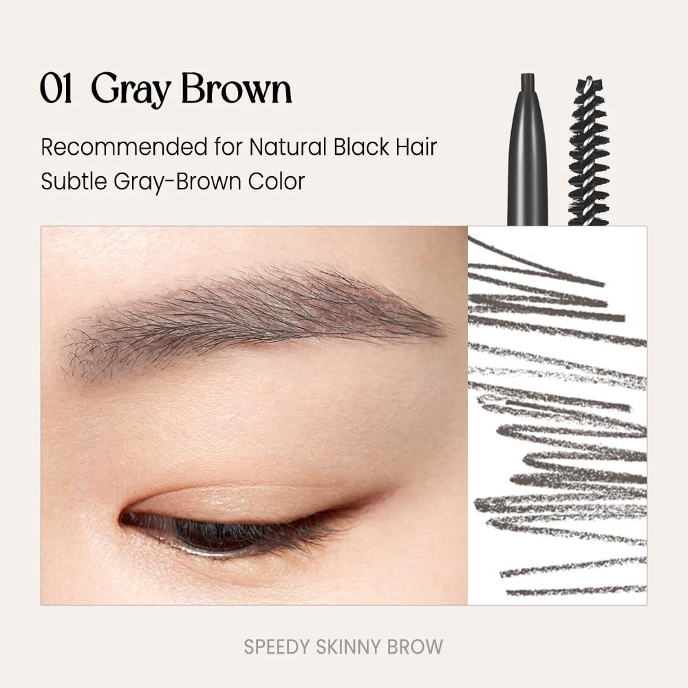 Peripera Speedy Skinny Brow #01 Gray Brown