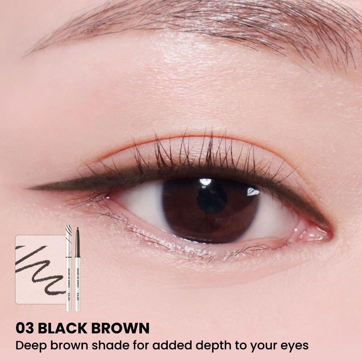 Clio Sharp So Simple Waterproof Pencil Liner #03 Black Brown