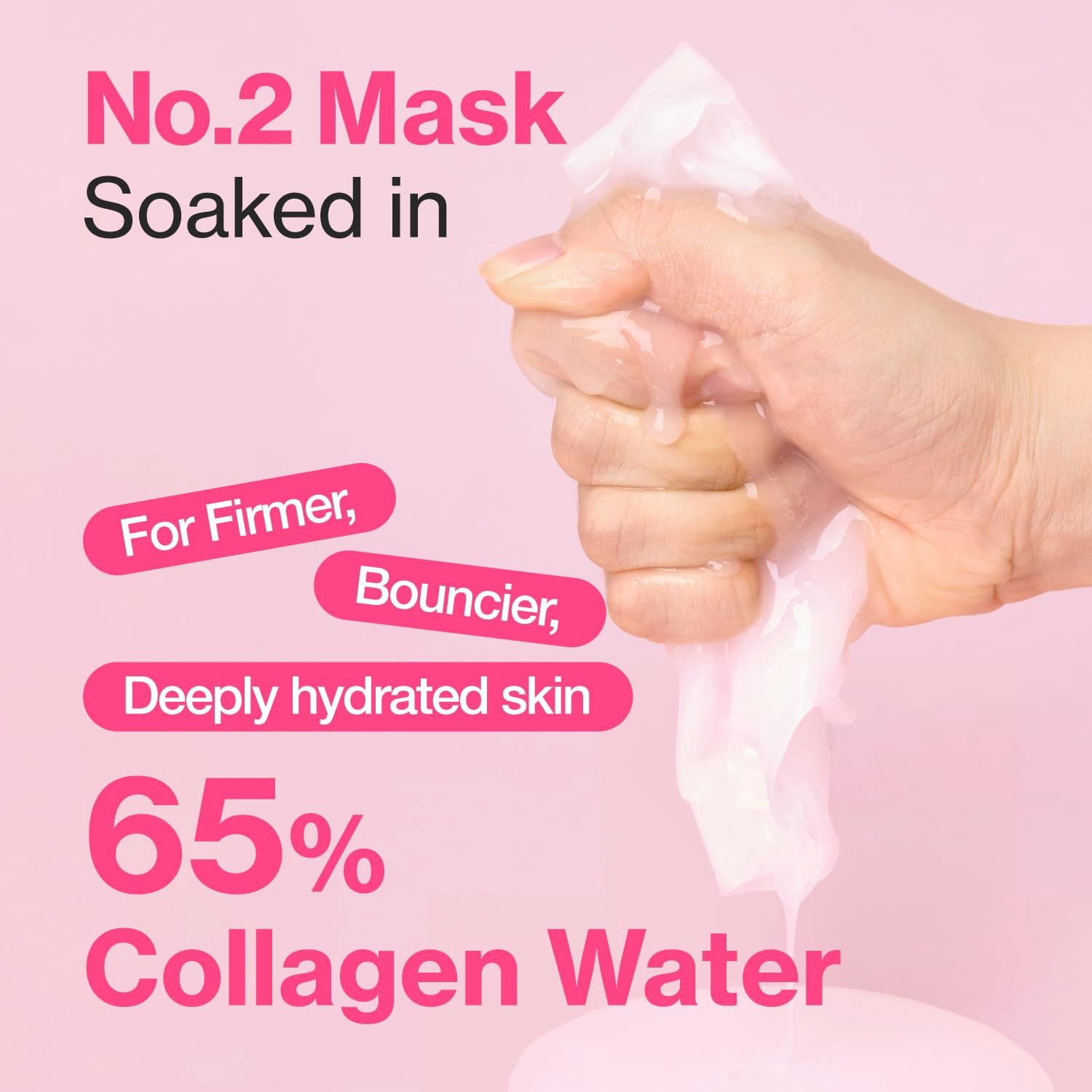 Numbuzin No.2 Rose PDRN Collagen Plumping Sheet Mask 5 Sheets