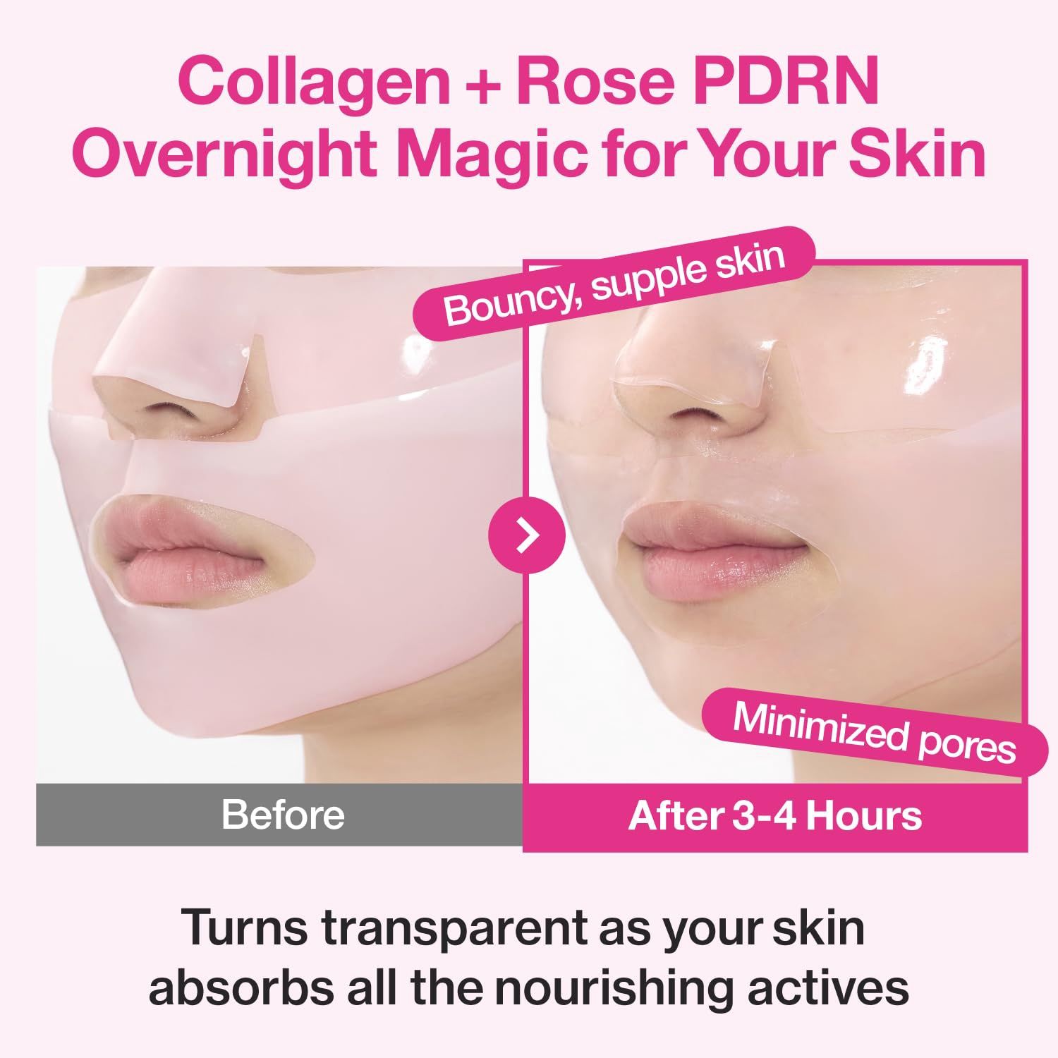 Numbuzin No.2 Rose PDRN Collagen Plumping Sheet Mask 5 Sheets
