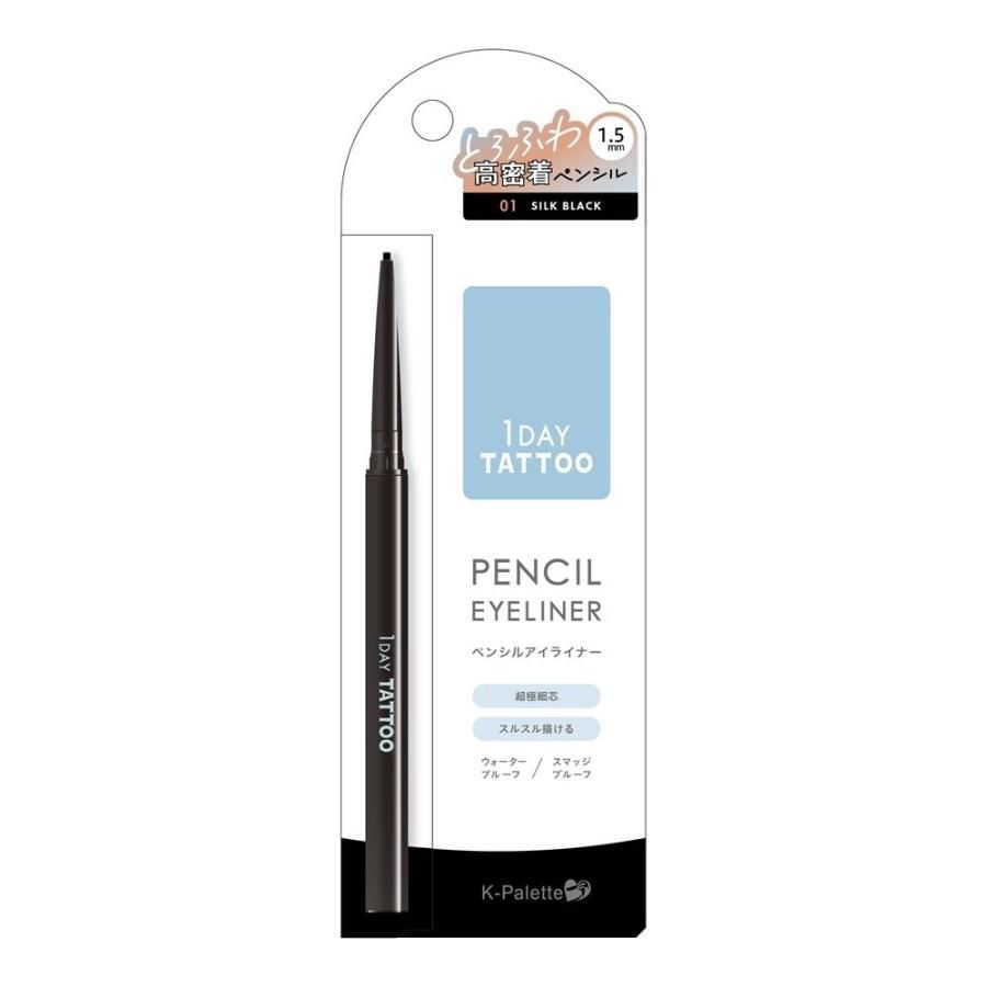 K-Palette 1 Day Tattoo Pencil Eyeliner #01 Silk Black