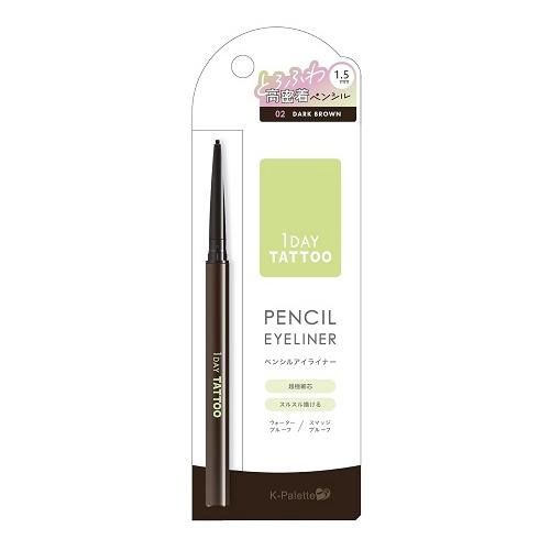 K-Palette 1 Day Tattoo Pencil Eyeliner #02 Dark Brown