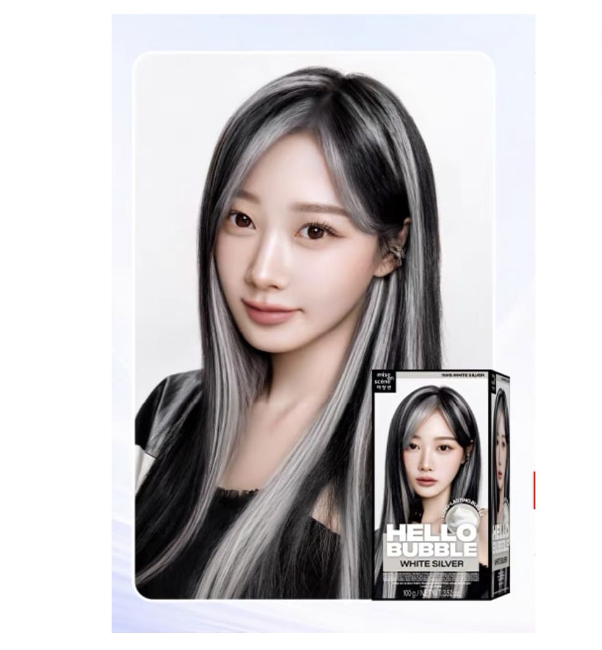 Mise En Scene Hello Bubble Hair Foam Color #11WS White Silver