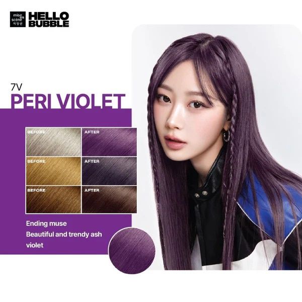 Mise En Scene Hello Bubble Hair Foam Color #7V Peri Violet
