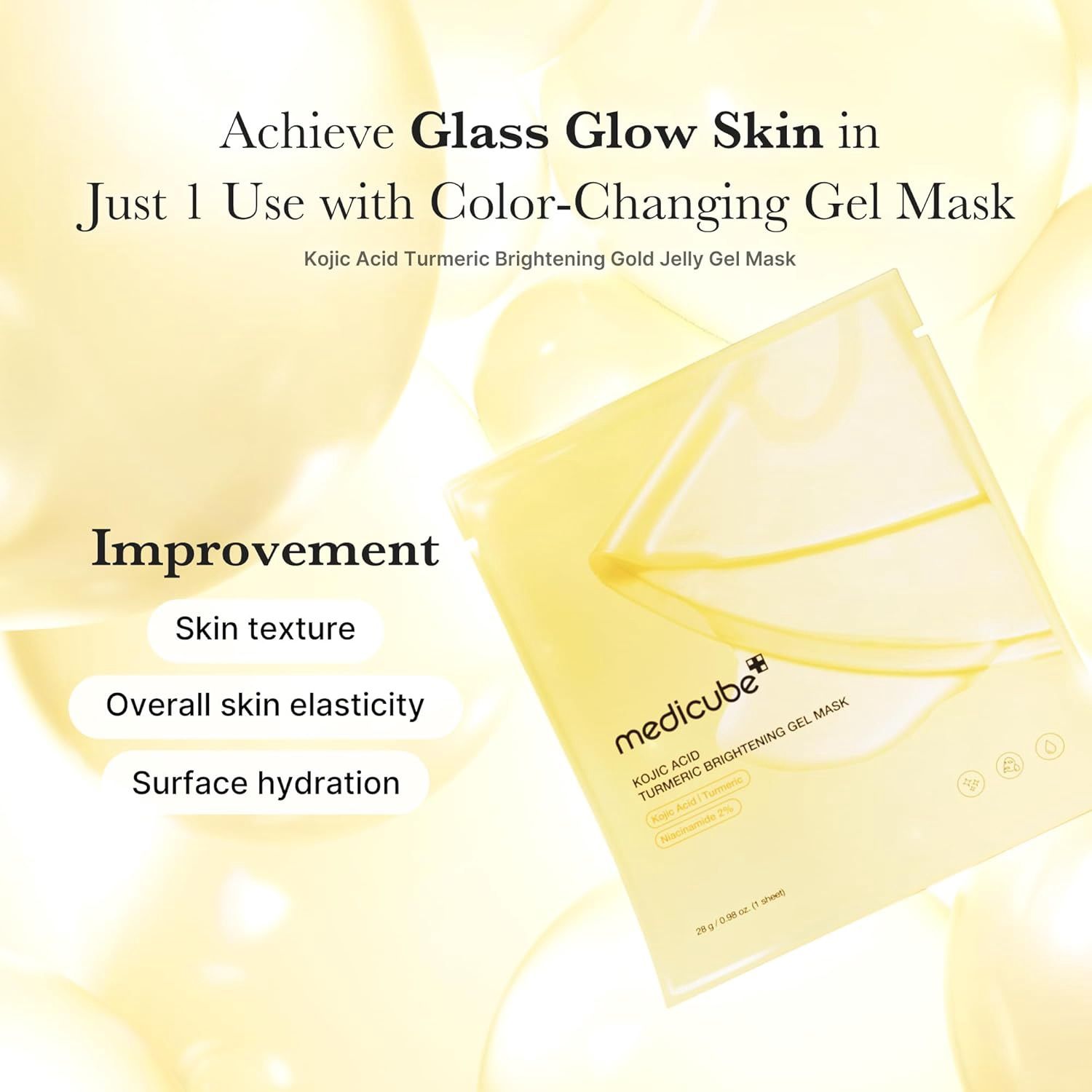 Medicube Kojic Acid Turmeric Brightening Gel Mask 4 Sheets