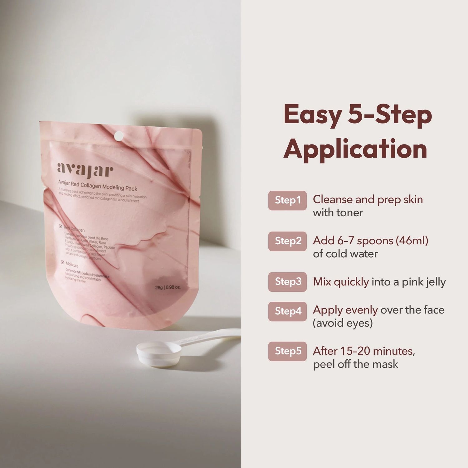 Avajar Red Collagen Modeling Pack 28ml