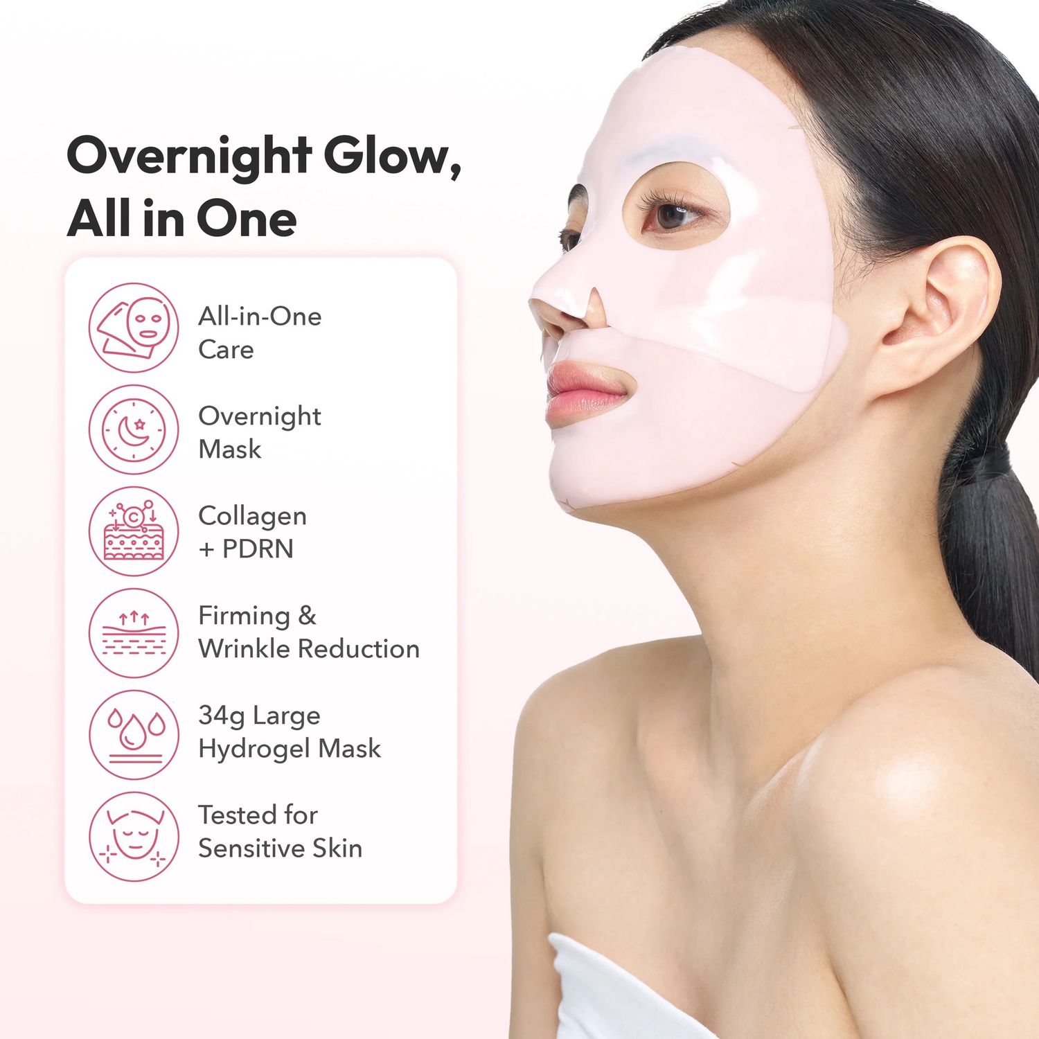 Avajar Red Collagen Hydrogel Mask 5 Sheets
