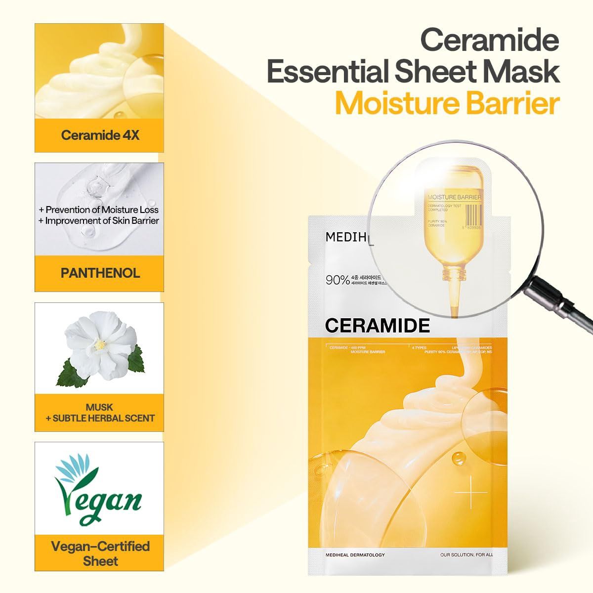 Mediheal Ceramide Essential Mask + Moisture Barrier 10pcs/Box