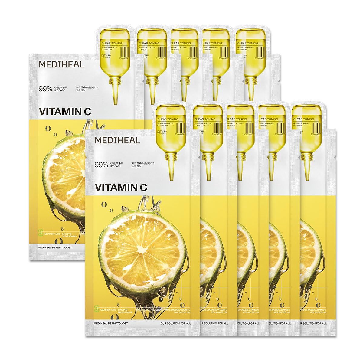 Mediheal Vitamin C Essential Mask + Clear Toning 10pcs/Box