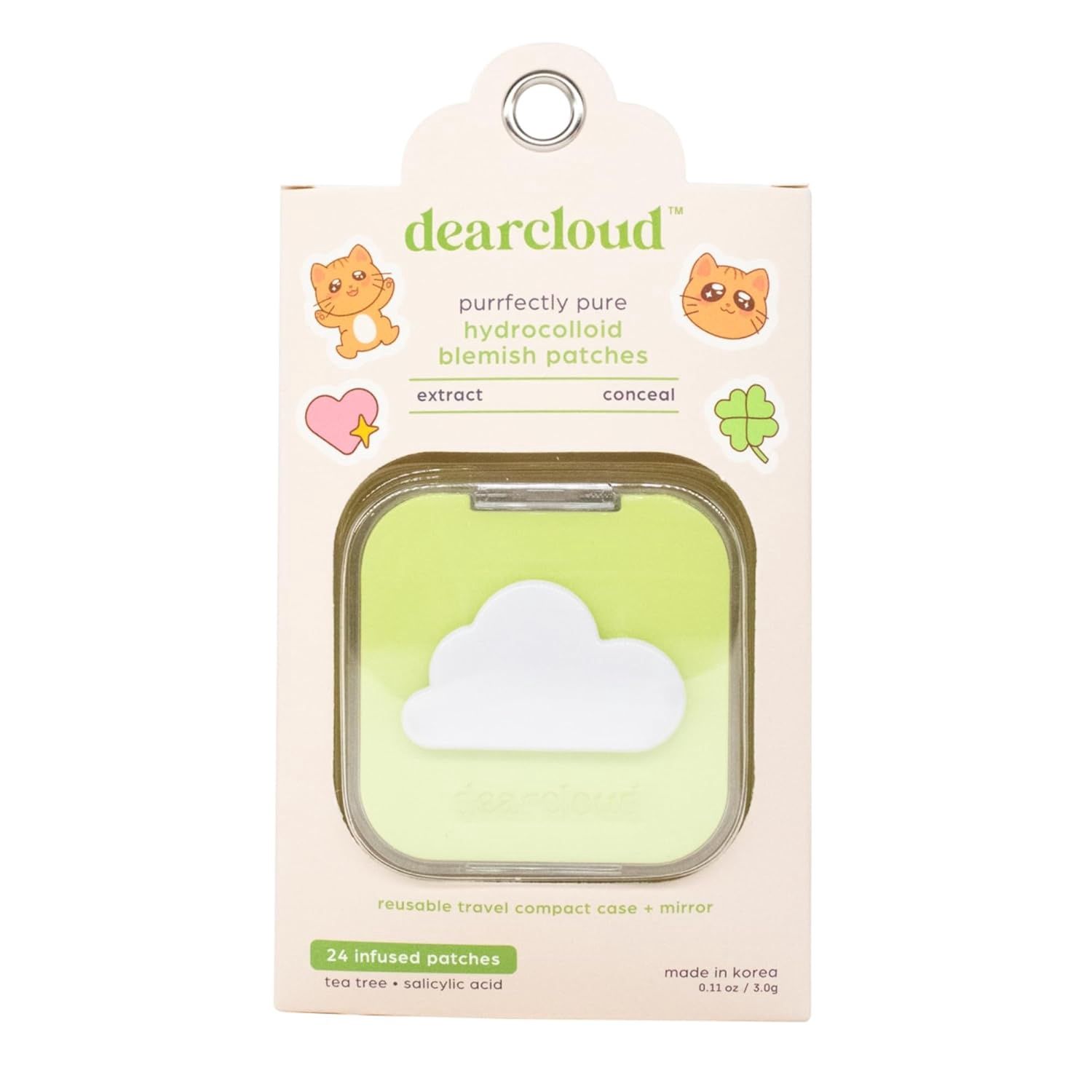 Dearcloud Hydrocolloid Blemish Patches&amp;Compact Case Set of 24pcs (Limited)
