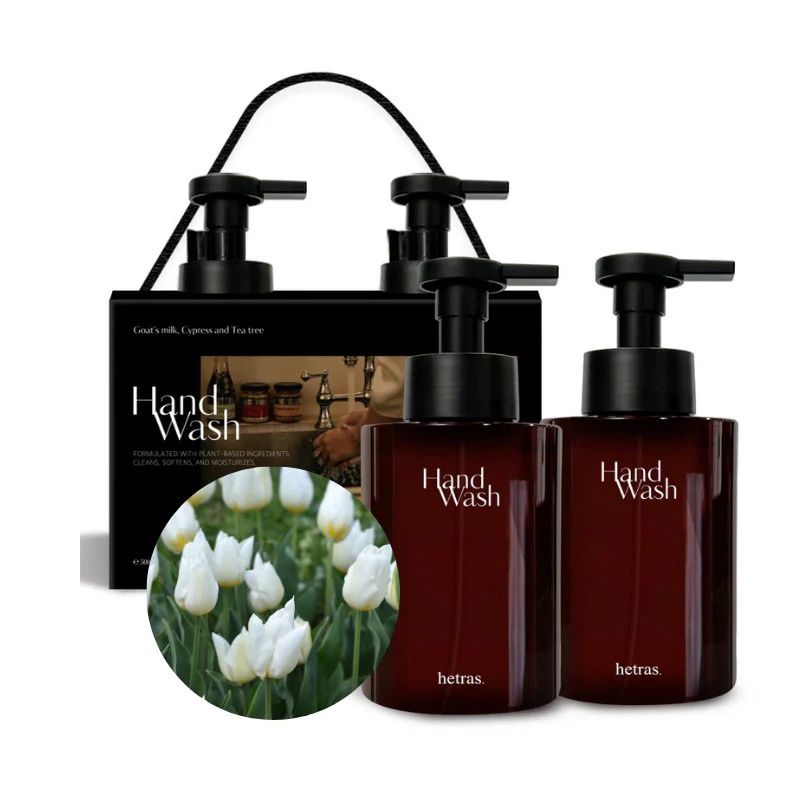 Hetras Perfumed Bubble Hand Wash - La Tulip Shower 515ml x 2