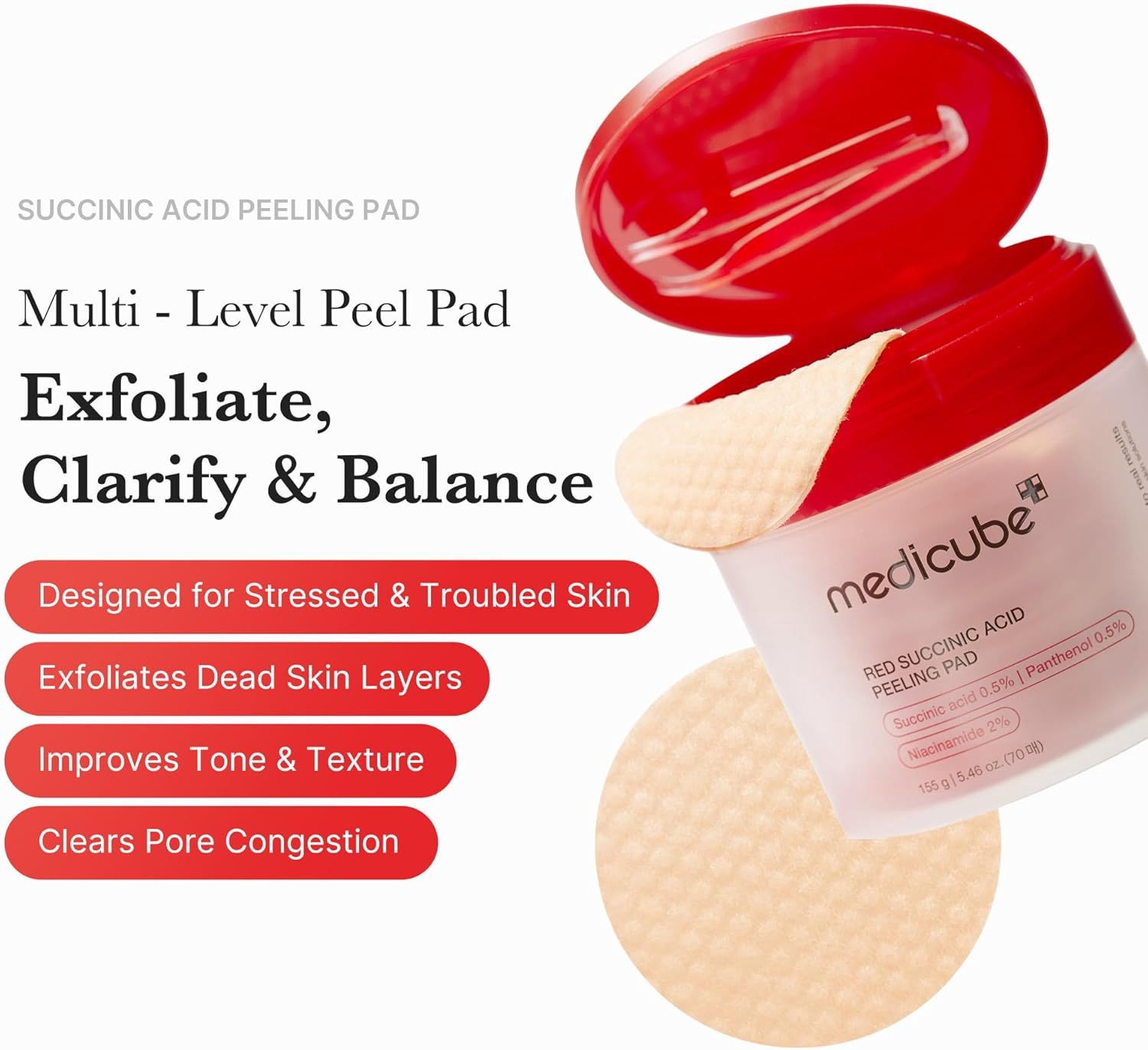 Medicube Red Succinic Acid Peeling 70pcs