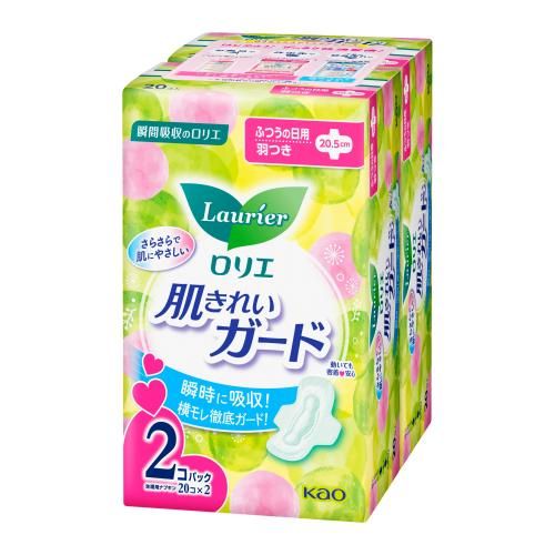 Kao Laurier Sanitary Napkin Day With Wings 20pcs x 2 (20.5cm) Limited