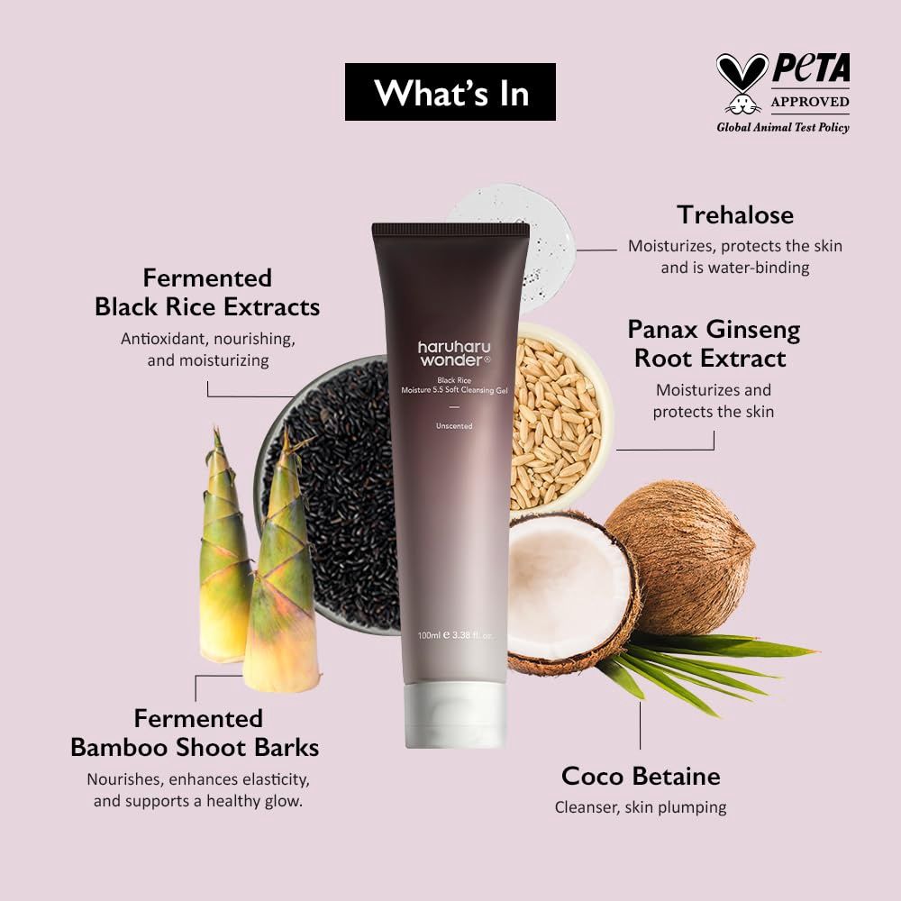 Haruharu Wonder Black Rice Moisture 5.5 Soft Cleansing Gel 100ml