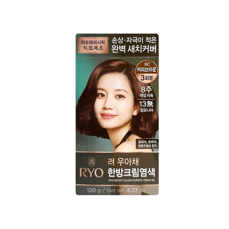 Ryo Bright Color Grey Hair Dye #6C Chocolate Brown