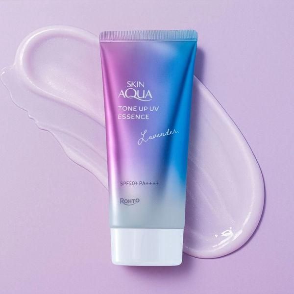 Rohto Skin Aqua Tone Up UV Essence SPF50+ PA++++ 70ml Lavender