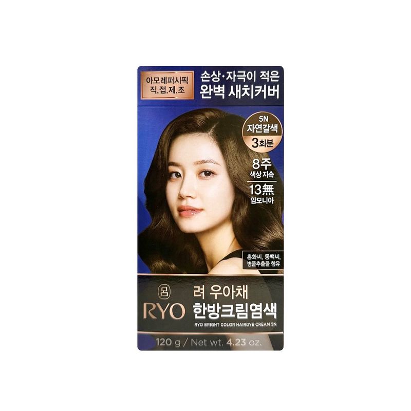 Ryo Bright Color Grey Hair Dye #5N Natural Brown