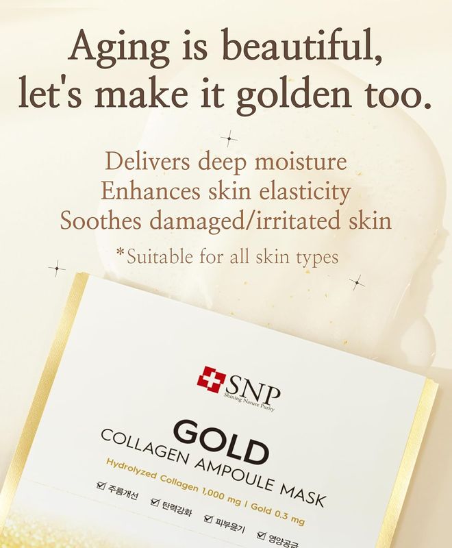 SNP Gold Collagen Ampoule Mask 10pcs/Box