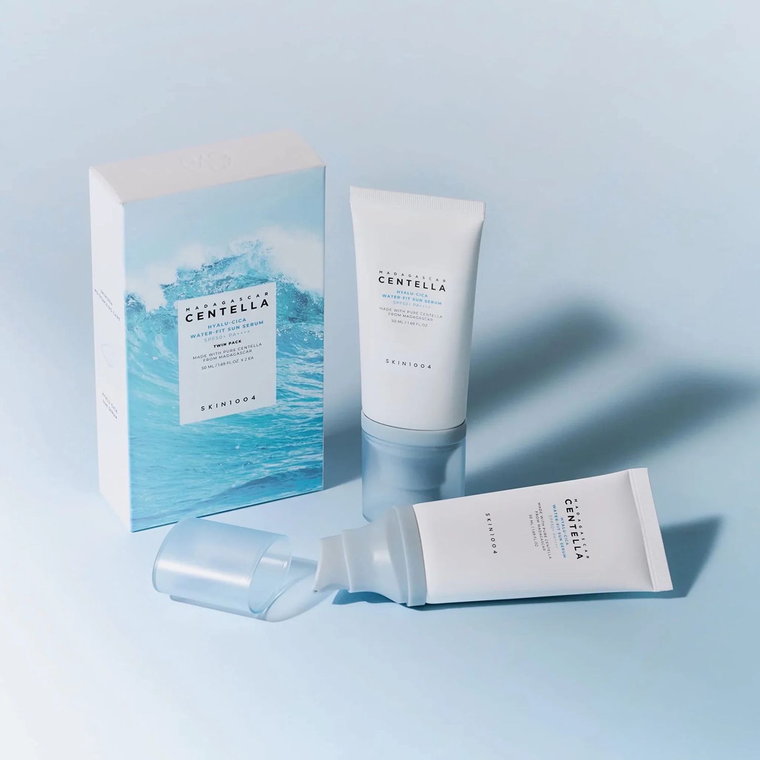 Skin1004 Madagascar Centella Hyalu-Cica Water-Fit Sun Serum 50ml Twin Pack (Limited)