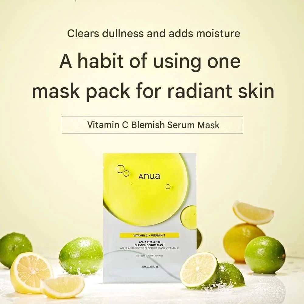 Anua Green Lemon Vita C Blemish Serum Mask 1 Sheet