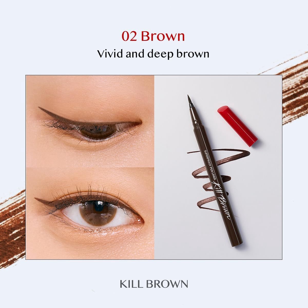 Clio Super Proof Pen Liner #02 Brown
