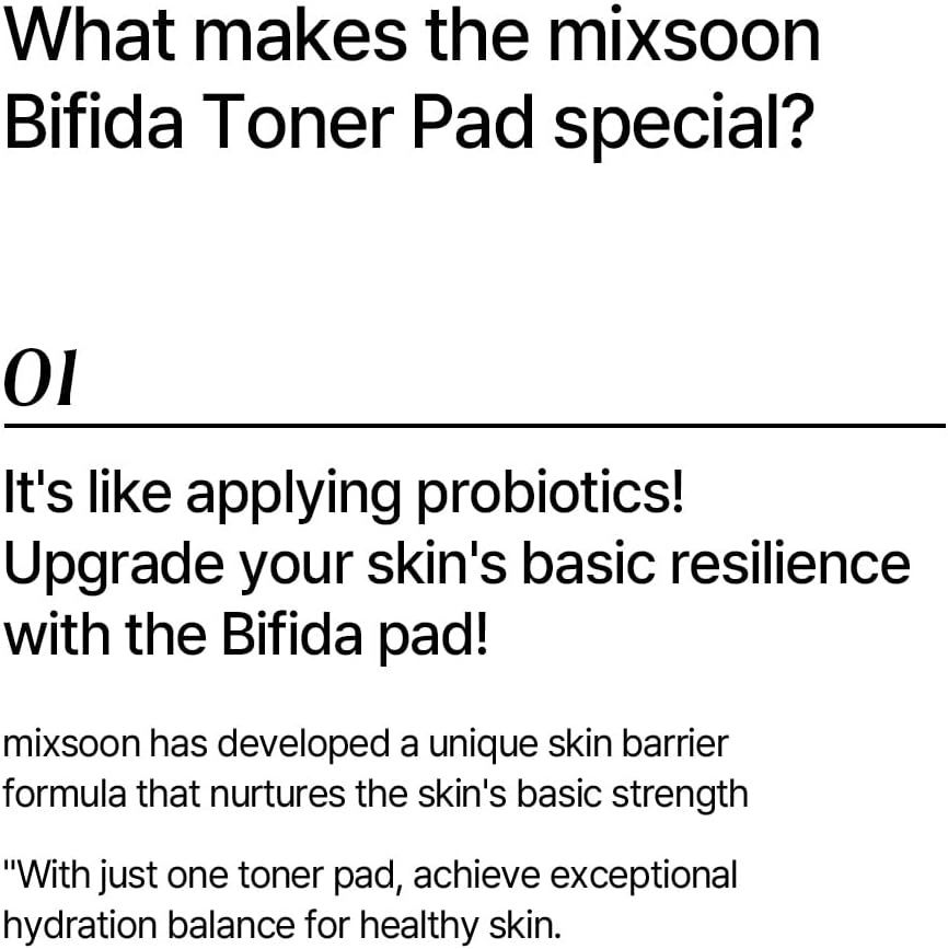 Mixsoon Bifida Toner Pad 120 Sheets