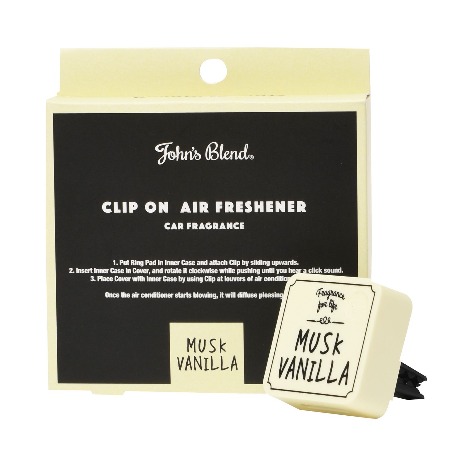 John's Blend Clip-on Air Freshener (Musk Vanilla)