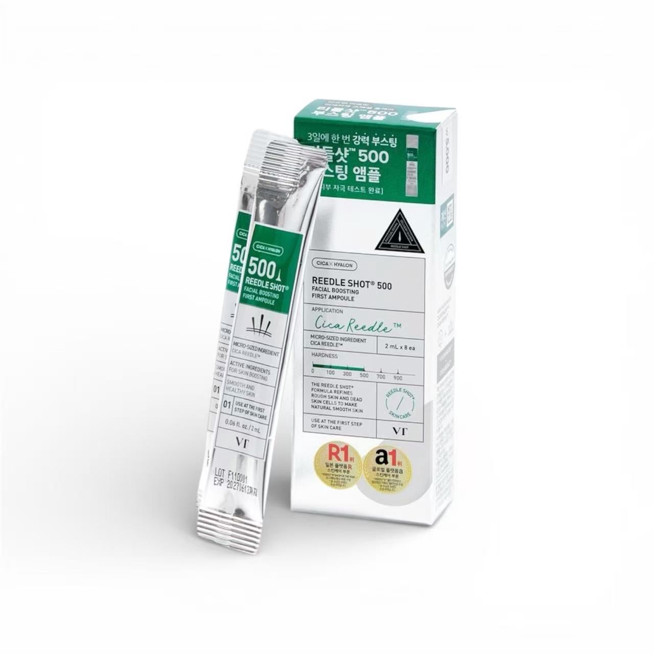 VT Reedle Shot 500 Facial Boosting First Ampoule 2ml 8pcs