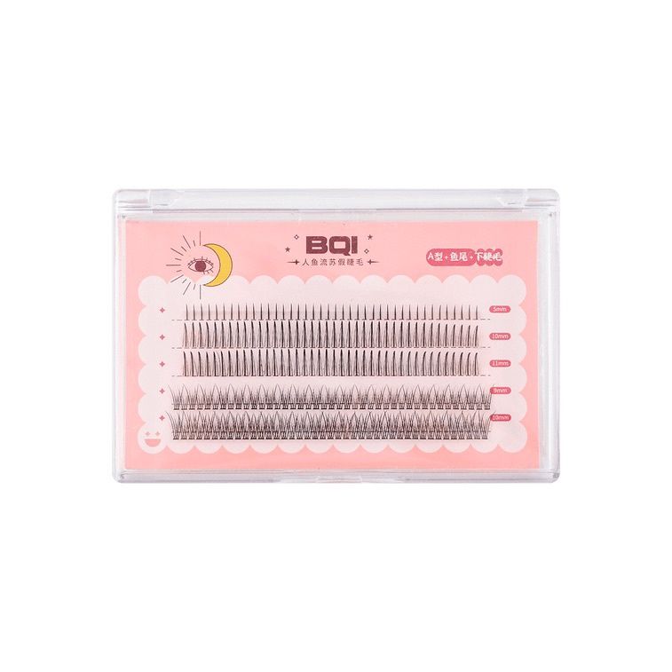 BQI Mermaid Fringe Cluster Lashes Set (A Type + Fishtail Mix) – 200 pcs
