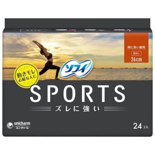 Unicharm Sofy Sports Without Wings 24pcs 26cm