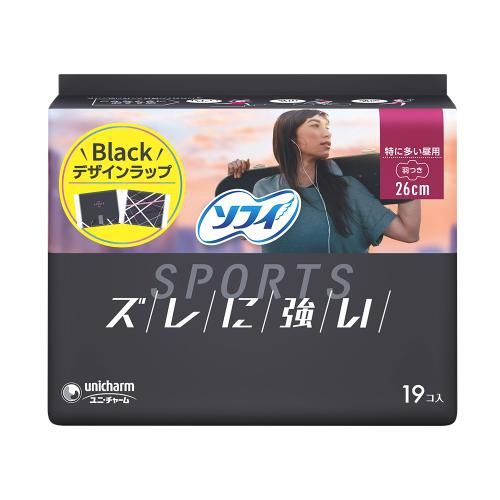 Unicharm Sofy Sports Heavy Daytime With Wings 26cm 19pcs